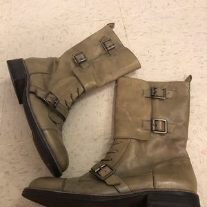 Vince Camuto Tan Combat Boots